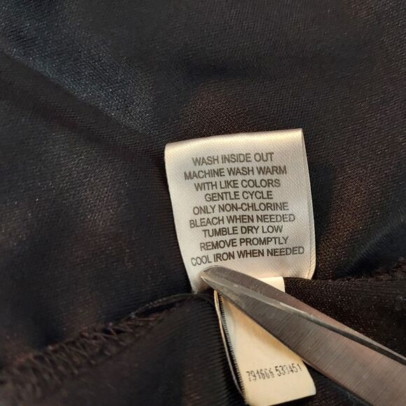 Apt. 9 Shirt Top Comfy Stretch Womens Size Large Cut Out 3/4 Sleeve Lined - Picture 10 of 13